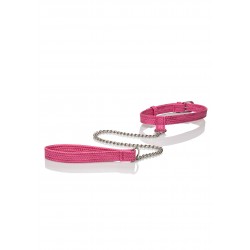 Tickle Me Pink Collar w Leash